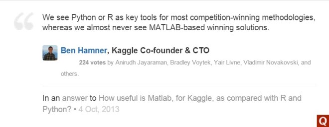 Ben Hamner on Python R Matlab v2