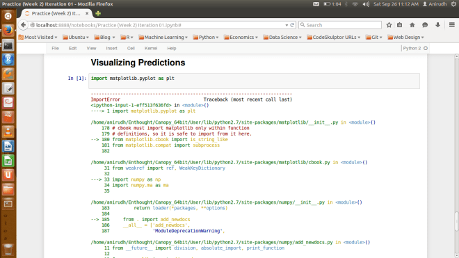 ImportError in importing matplotlib in IPython notebook ImportError in importing matplotlib in IPython notebook
