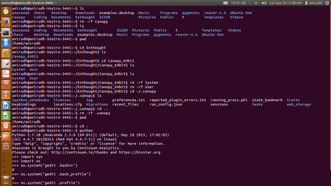 Uninstalling Canopy from Linux Screenshot from 2015-09-26 11:48:43