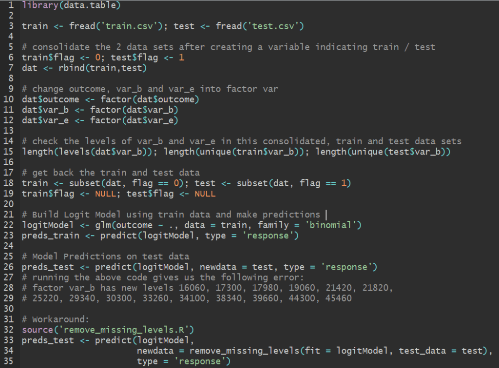 Linear / Logistic Regression in R: Dealing With Unknown Factor Levels in Test&nbsp;Data