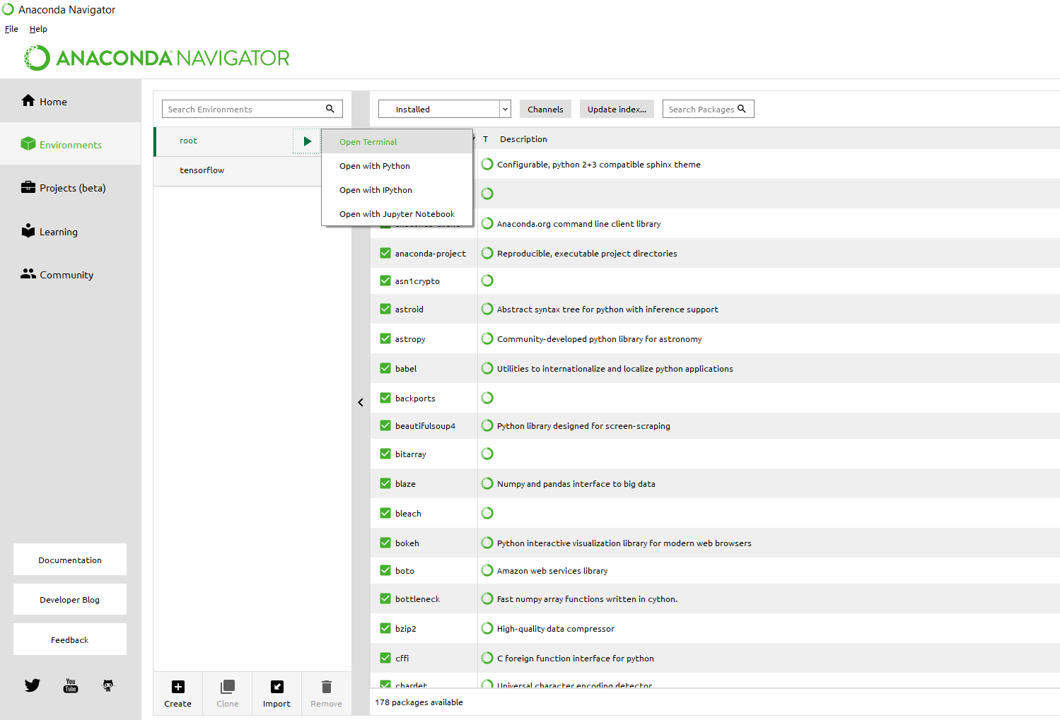 anaconda navigator